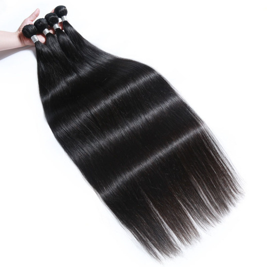 40 Inch Straight Bundles Virgin Human Hair with HD Lace Closure Transparent Lace Closure
