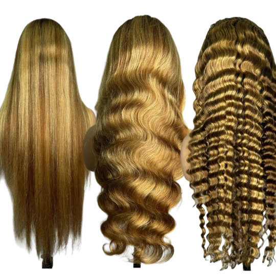 4/27 highlight color wigs 13x4 full frontal straight wig wavy wigs