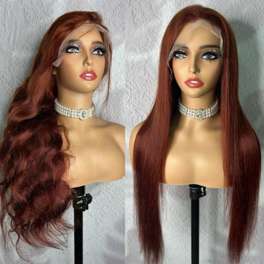 Color 33 wigs 13x4 full frontal straight wig body wave wigs