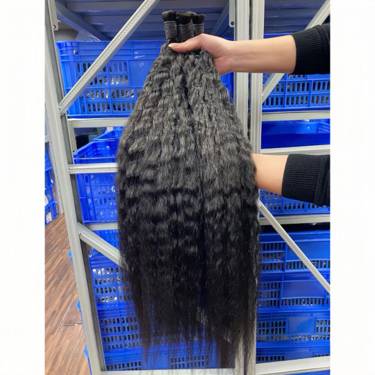 #1B Wet n Wavy Bulk Hair Extenstions For Bohomian Knotless Braiding