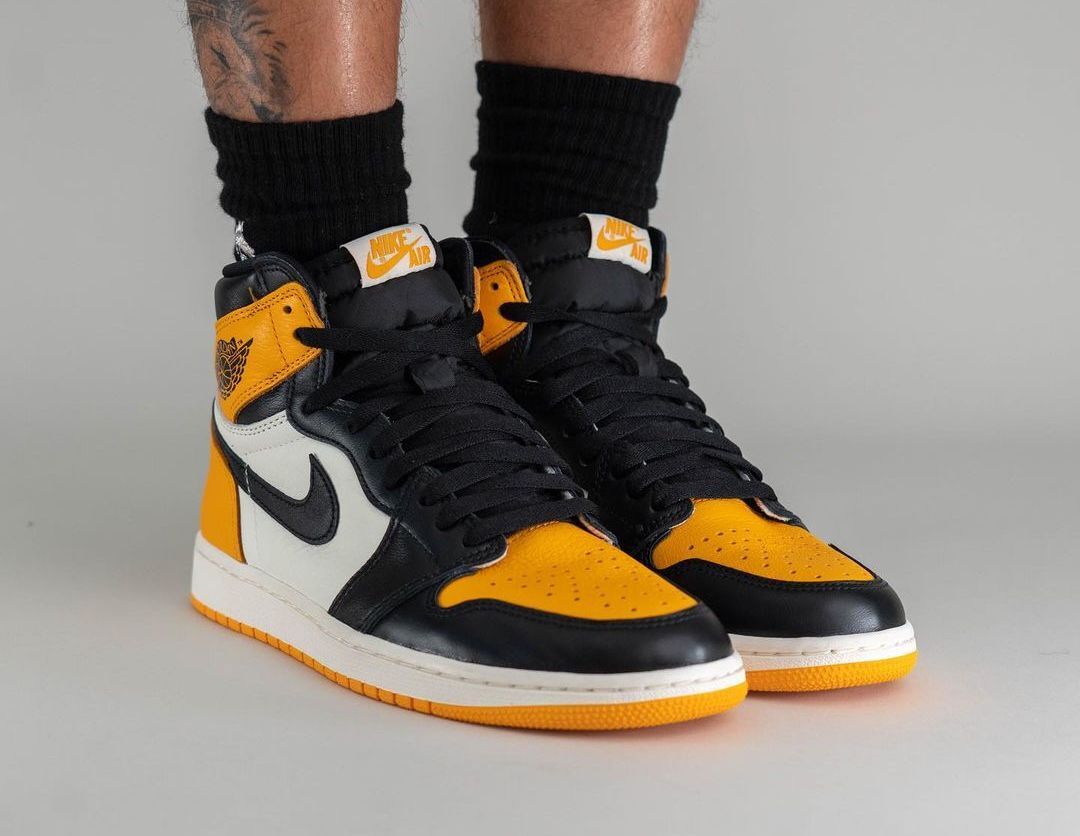 The Best Fake Air Jordan 1 Retro High OG Taxi Yellow Toe 555088 711