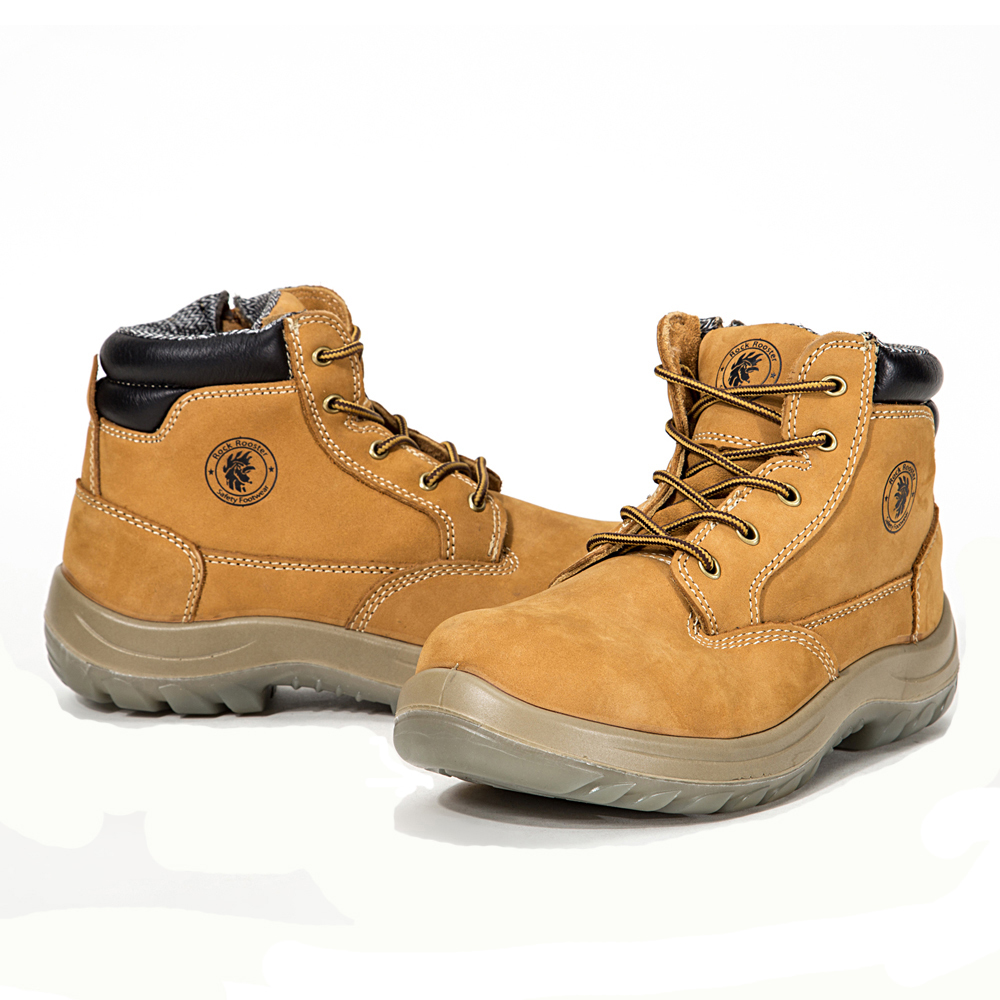 Best ROCKROOSTER Men's Laceup Steel Toecap Waterproof Boots Side Zip