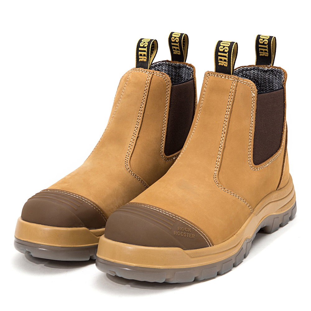 Best ROCKROOSTER Men's Slip On Waterproof Steel Toe Work Safety Boots