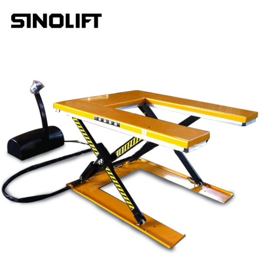 self leveling pallet table