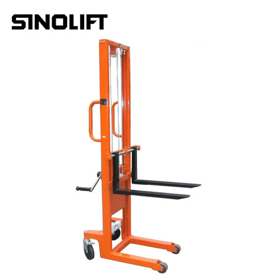 SINOLIFT LS350 hand winch stacker with adjustable width forks