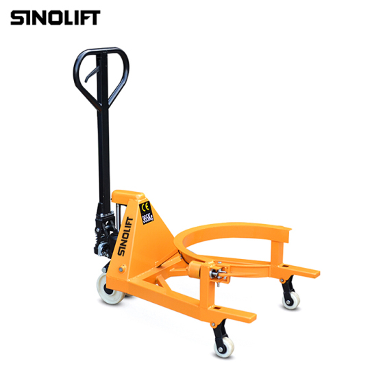 Sinolift HJ365 hand hydraulic 55 gallon oil drum pallet truck