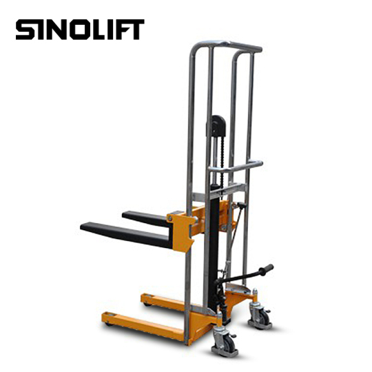 Sinolift PJ PF manual pallet stacker with adjustable forks