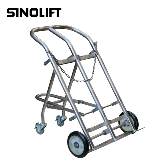 SINOLIFT TY120A Stainless Steel Manual Cylinder Trolly