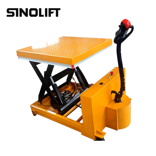 Sinolift EMT1500S Full electric scissor lift table truck