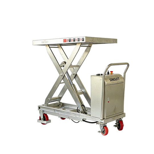 Sinolift ETF50BS Stainless Steel Electric Scissor Lift Cart | Single & Double Options
