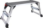 LEADALLWAY Aluminum Work Platform 38"x15" Large Size Step Stool Folding Portable Work Bench with Non-Slip Mat Capacity 660 LBS Heavy Duty