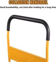 LEADALLWAY Platform Truck Large Size 880lbs Foldable Push Cart 35.8x24x34.3inches Yellow