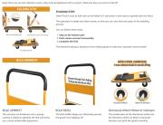LEADALLWAY Platform Truck Large Size 880lbs Foldable Push Cart 35.8x24x34.3inches Yellow