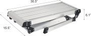 LEADALLWAY Work Platform Aluminum 30"x12"Step Ladder Heavy Duty Foldable Aluminum Platform 330 LBS Capacity