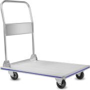 LEADALLWAY Platform Truck 35" Lx21 W Large Size Foldable Push Cart Dolly Aluminum Heavy Duty 800lbs Capacity