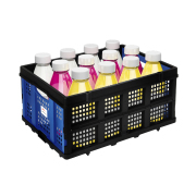 LEADALLWAY 50L Collapsible Plastic Storage Basket Hand Trucks Foldable Storage Bin Organizer 110LBS,1Pack