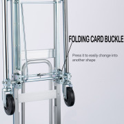 LEADALLWAY Convertible Hand Truck Aluminum Heavy Duty 3-in-1 Hand Dolly 770lbs Capacity