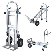 LEADALLWAY Convertible Hand Truck Aluminum Heavy Duty 3-in-1 Hand Dolly 770lbs Capacity