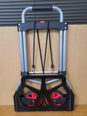 LEADALLWAY 240lbs Capacity Dolly Cart with Rope,Steel Portable Cart Telescoping Handle and Nylon+Rubber Wheels