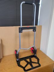 LEADALLWAY 240lbs Capacity Dolly Cart with Rope,Steel Portable Cart Telescoping Handle and Nylon+Rubber Wheels