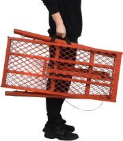 LEADALLWAY Scaffolding Platform 70(L) x15(W) x33(H) 770 Lbs Capacity Folding Adjustable Portable Work Platform Ladder,Red