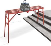 LEADALLWAY Scaffolding Platform 70(L) x15(W) x33(H) 770 Lbs Capacity Folding Adjustable Portable Work Platform Ladder,Red