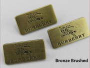 Leather Supplies Metal Tag Personalized Bronze Brushed Custom Vintage Label – Made to Order