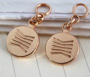 Round Brand Custom Logo Golden Tag Bag Luggage Chain Personalized Name Custom Label – Made to Order