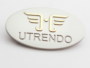 Silver Metal Logo Tag Door Brand Personalized Custom Furniture Label Red Bronze – Made to Order