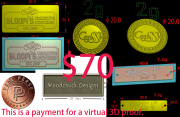 Prepayment Payment Advance Payment for a Virtual 3D Proof( Digital Proof)-metalthingsart@gmail.com