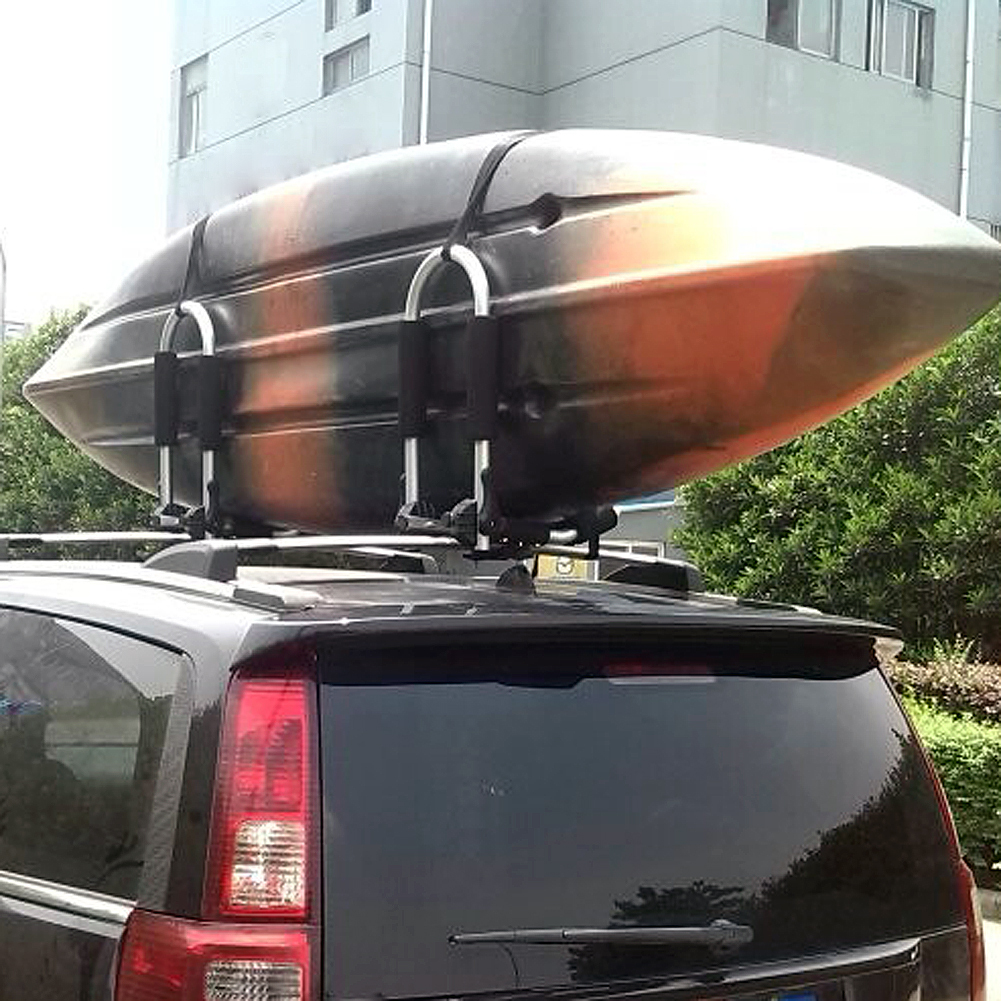 Aluminum Kayak Roof Rack, J-Style Folding Canoe Kayak Carrier for SUV Car  Roof Top Mounted