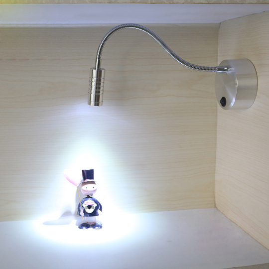 3W LED Table Portable Light Wireless Battery-Powered Cabinet Lamp Button Display Style # G02032