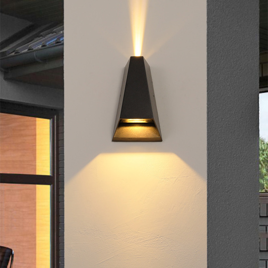 Indoor/Outdoor 6W COB LED Wall Sconce Light Fixture Up/Down Lamp Waterproof Door Style # C03123