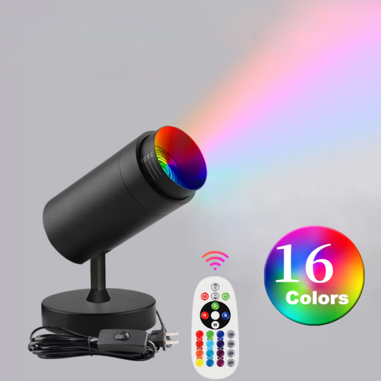 LED Selfie Background Atmosphere Light Remote Control RGB 16-color Lamp Zoomable Spotlight Style # G04004