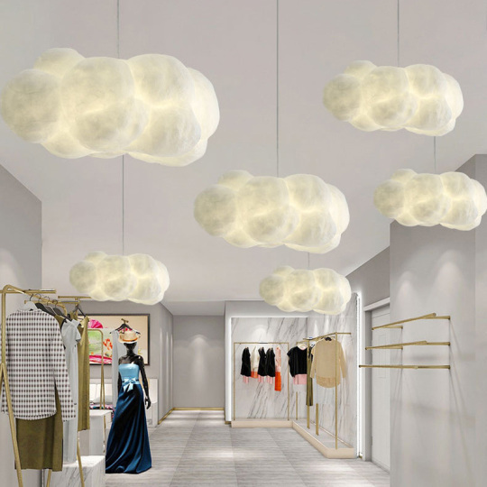 LED Pendant Light Fixture Ceiling Hanging Lamp E26/E27 Bulb Clouds Clothes Store Style # H001007