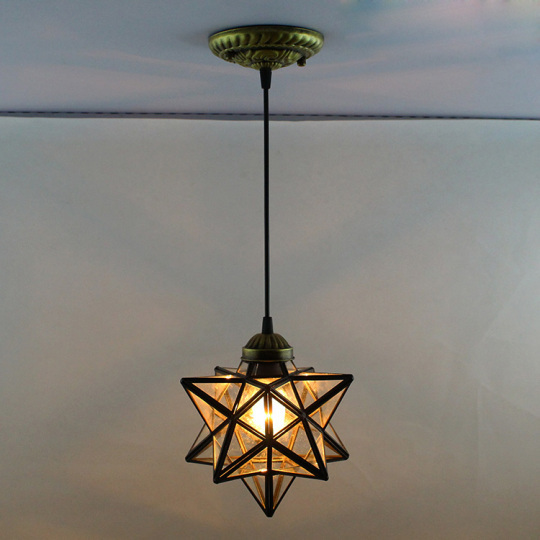 LED Ceiling Light Chandelier Pendant Lamp 8 inch/12 inch E27 Bulb Clear Glass Lampshade Style # A0314B