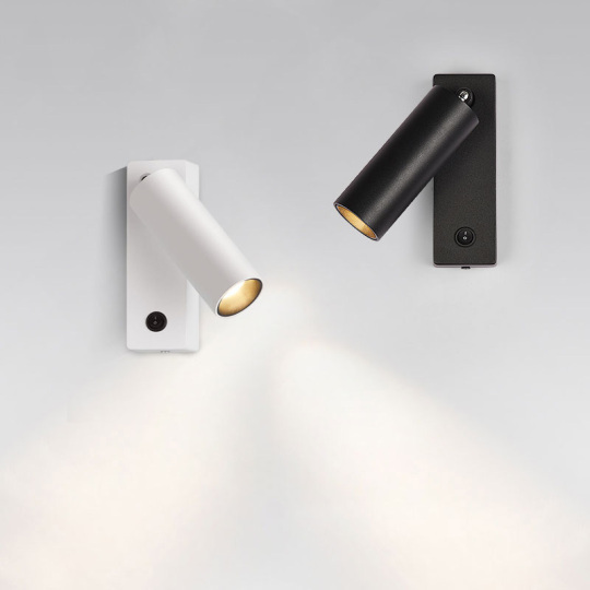 3W COB LED Bedroom Reading Lamp Adjustable Bedside Light Fixture Wall Mounted Switch # D22043
