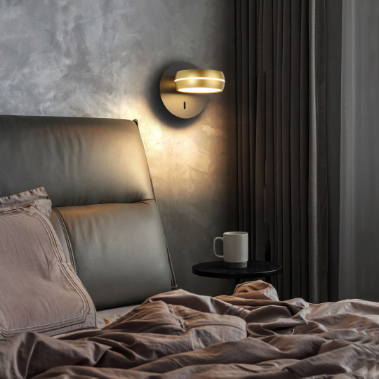 6W LED Wall Sconce Lamp Switch Headboard Reading Light Fixture Rotatable Aisle # D22045