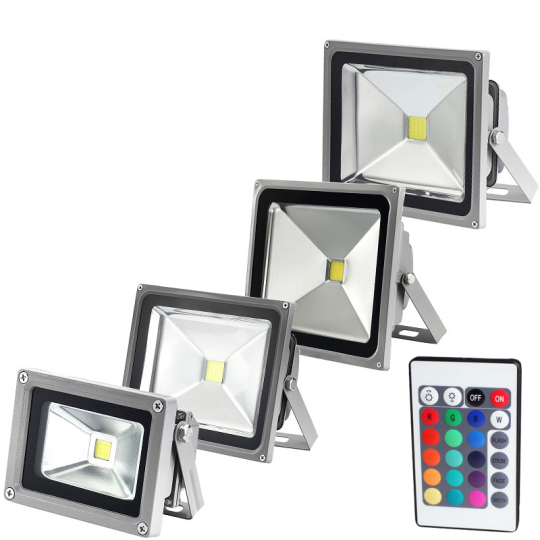 Outdoor LED RGB Projector Flood Light Fixture Wall Wash Lamp Remote Controller Advertising Style # C010