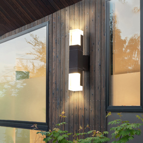 Outdoor 12W LED Wall Mount Light Waterproof Up/Down K9 Crystal Lamp Fixture Style # C03113