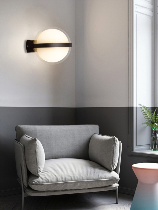 10W LED Outdoor/Indoor Wall Mounted Lamp Fixture Acrylic Ball Shape Garden Light Waterproof Style # C03177