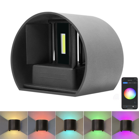 Up/Down 9W LED Smart Outdoor Wall Light RGBW Color APP Control Stepless Dimming Lamp Style # C03180