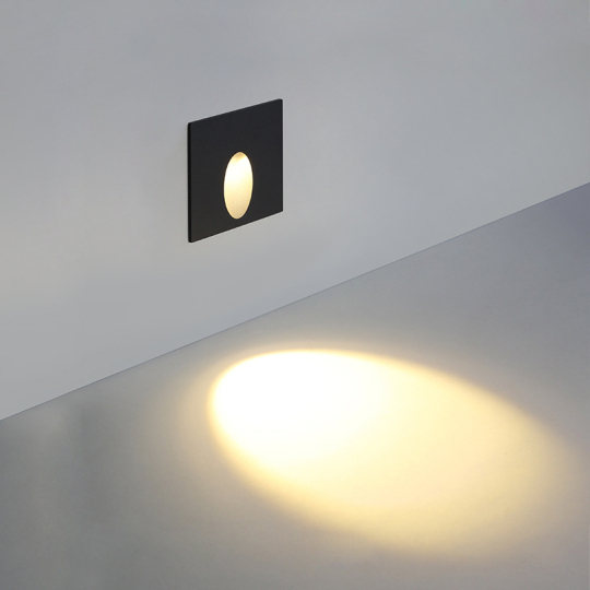 Outdoor/Indoor 3W LED Corner Foot Light Fixture Recessed Wall Lamp Step Waterproof Porch Style # C3005