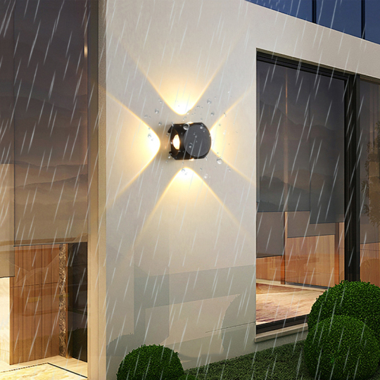 4W LED Outdoor Wall Mounted Light Fixture Crosslight Waterproof IP65 Garden Lamp Style # C03184