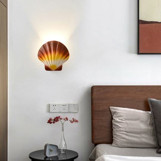 5W COB LED Outdoor Wall Mounted Lamp Fixture Shell Shape Waterproof Porch Light Style # C03188