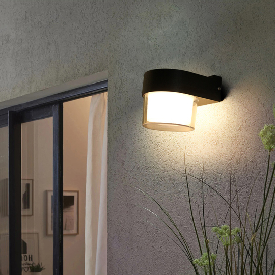 Circle 5W LED Outdoor Light Fixture Exterior Wall Lantern Waterproof Patio Lamp Style # C03198