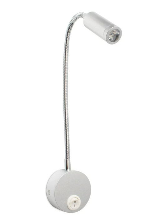 Gooseneck Light 3W LED Reading Wall Lamp Fixture Cabinet Picture Spotlight Button Style # G01006