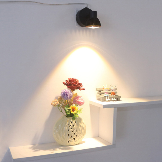 5W COB LED Picture Light Fixture Reading Lamp Wall Plug-in Switch Cabinet Style # G01114