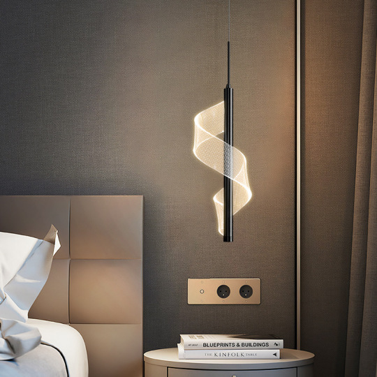 Luxury LED Pendant Lamp Ceiling Fixture Bedroom Acrylic Crystal Hanging Light Style # H001010