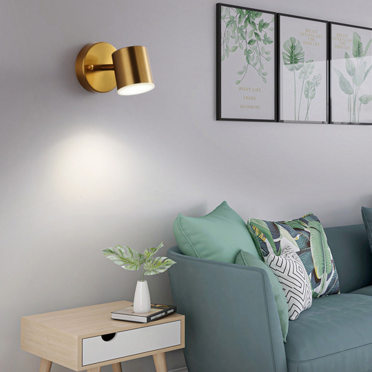 5W SMD LED Bedroom Bedside Light Fixture Acrylic Wall Sconce Lamp Swivel Lighting Bronze Style # D22094